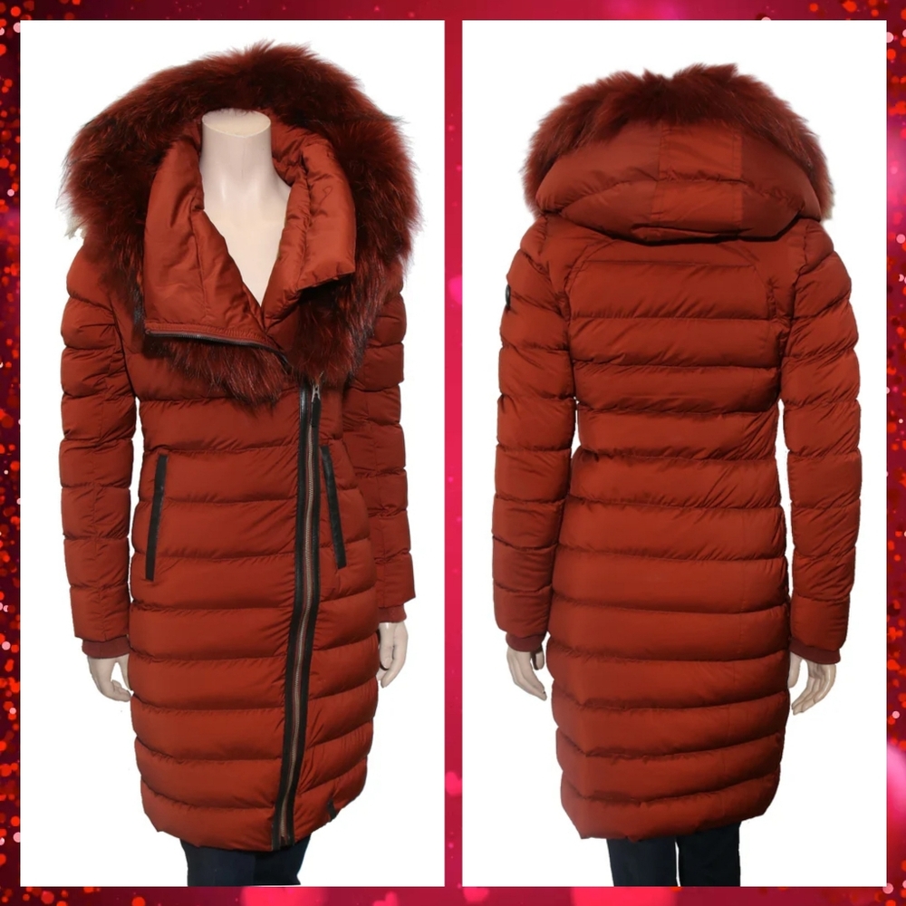 Rudsak Melodic Down Puffer Jacket With Fur Size M